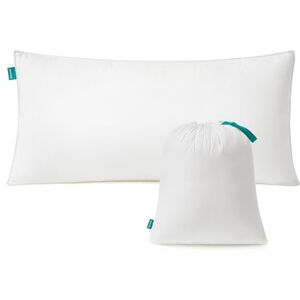 SONGMICS Oreiller, 40 x 80 cm, Garnissage 800 g, Housse Douce en Tissu Polyester Brossé, Coussin, Lavable en Machine à 60°, avec Sac de Rangement, Blanc Nuage TBP001W01 - Publicité SONGMICS Oreiller, 40 x 80 cm, Garnissage 800 g, Housse Douce en Tissu Polyester Brossé, Coussin, Lavable en Machine à 60°, avec Sac de Rangement, Blanc Nuage TBP001W01 - Publicité