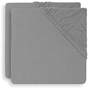 Jollein - Jersey - 75x95 - Storm grey - Drap-housse - Publicité Jollein - Jersey - 75x95 - Storm grey - Drap-housse - Publicité