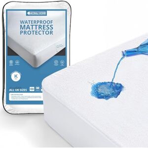 ACRALI HOME Protège-matelas 100 % imperméable pour lit king size (150 x 200 x 40 cm) En coton éponge non bruyant Hypoallergénique Jupe ajustée très profonde de 40 cm Housse super absorbante et - Publicité ACRALI HOME Protège-matelas 100 % imperméable pour lit king size (150 x 200 x 40 cm) En coton éponge non bruyant Hypoallergénique Jupe ajustée très profonde de 40 cm Housse super absorbante et - Publicité