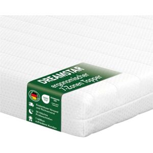 DREAMSTAR Easy Flex Surmatelas ergonomique avec noyau en mousse froide Surmatelas avec dureté 2 et 3 Certifié Öko-TEX 10 cm de haut 120 x 200 cm - Publicité DREAMSTAR Easy Flex Surmatelas ergonomique avec noyau en mousse froide Surmatelas avec dureté 2 et 3 Certifié Öko-TEX 10 cm de haut 120 x 200 cm - Publicité