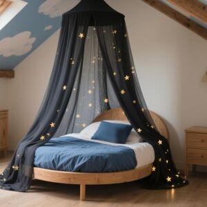 Henrrida Lit moustiquaire, couvre-lit étoile pour fille, grand couvre-lit suspendu, idéal pour les voyages, parfait pour les familles, les voyages et le camping (noir) - Publicité Henrrida Lit moustiquaire, couvre-lit étoile pour fille, grand couvre-lit suspendu, idéal pour les voyages, parfait pour les familles, les voyages et le camping (noir) - Publicité