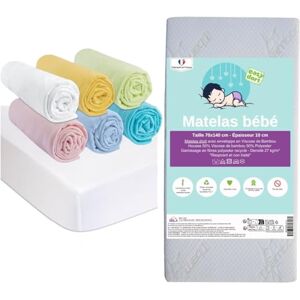 Easy Dort - Berceau 50x100 - Multi 6 draps housse - 2 alèses coton - Kit matelas - Publicité Easy Dort - Berceau 50x100 - Multi 6 draps housse - 2 alèses coton - Kit matelas - Publicité