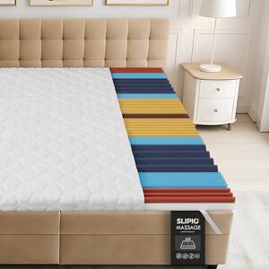 SLIPIO Surmatelas 130x190 cm Hauteur 6 cm épais Topper de Matelas Profil 5 Zones Massage Ergo+ Adaptation optimale du Corps Housse Respirante & Lavable en Machine Hypoallergénique Matelassé - Publicité SLIPIO Surmatelas 130x190 cm Hauteur 6 cm épais Topper de Matelas Profil 5 Zones Massage Ergo+ Adaptation optimale du Corps Housse Respirante & Lavable en Machine Hypoallergénique Matelassé - Publicité