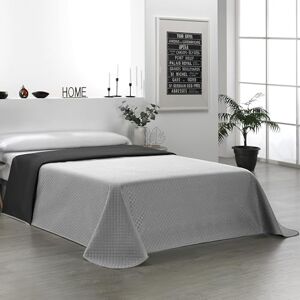 Martina Home Couvre-lit boutis réversible, Gris Noir, lit de 150 cm - Publicité Martina Home Couvre-lit boutis réversible, Gris Noir, lit de 150 cm - Publicité