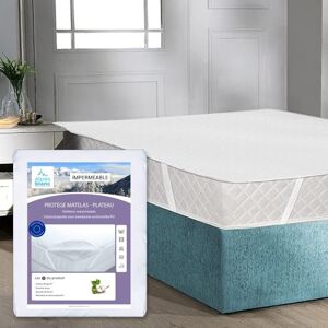 Alpes Blanc Protège-Matelas Imperméable en Bouclette Coton – Alèse Plateau Respirante, Douce et Résistante pour Protection Literie Durable - Publicité Alpes Blanc Protège-Matelas Imperméable en Bouclette Coton – Alèse Plateau Respirante, Douce et Résistante pour Protection Literie Durable - Publicité