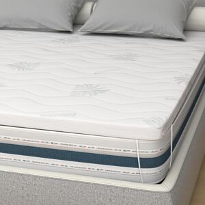 MiaSuite i sogni italiani Surmatelas en mousse à mémoire de forme 110x190 épaisseur 10 cm, déhoussable en AloeVera. Publicité MiaSuite i sogni italiani Surmatelas en mousse à mémoire de forme 110x190 épaisseur 10 cm, déhoussable en AloeVera. Publicité
