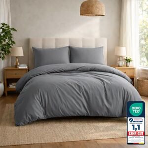 Ensemble de linge de lit Komfortec - Microfibre, Gris - Ensemble de Literie - Publicité Ensemble de linge de lit Komfortec - Microfibre, Gris - Ensemble de Literie - Publicité