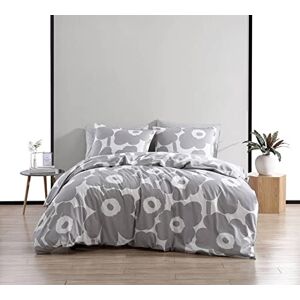 Marimekko Queen Duvet Cover Set, Cotton Bedding with Matching Shams & Botton Closure, All Season Home Decor (Unikko Grey, Queen) - Publicité Marimekko Queen Duvet Cover Set, Cotton Bedding with Matching Shams & Botton Closure, All Season Home Decor (Unikko Grey, Queen) - Publicité
