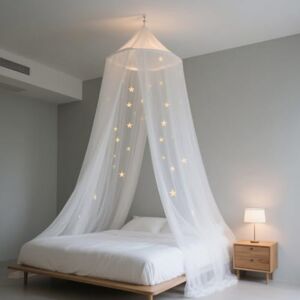 Henrrida Lit moustiquaire Couvre-lit étoile pour fille Grand couvre-lit suspendu Idéal pour les voyages et le camping Idéal pour les familles, les voyages et le camping (blanc) - Publicité Henrrida Lit moustiquaire Couvre-lit étoile pour fille Grand couvre-lit suspendu Idéal pour les voyages et le camping Idéal pour les familles, les voyages et le camping (blanc) - Publicité