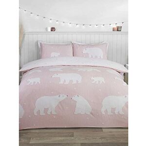 Rapport Home Rapport Parure de lit réversible 100% Coton brossé Ours Polaire Blush - Publicité Rapport Home Rapport Parure de lit réversible 100% Coton brossé Ours Polaire Blush - Publicité