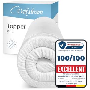 Dailydream Surmatelas prime en viscose élastique avec effet à mémoire de forme, 90x200x4cm - Publicité Dailydream Surmatelas prime en viscose élastique avec effet à mémoire de forme, 90x200x4cm - Publicité