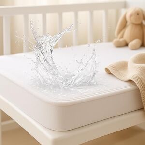 DUDU N GIRLIE Protège-matelas imperméable pour berceau Non bruyant 120 x 60 cm En tissu éponge respirant Blanc - Publicité DUDU N GIRLIE Protège-matelas imperméable pour berceau Non bruyant 120 x 60 cm En tissu éponge respirant Blanc - Publicité