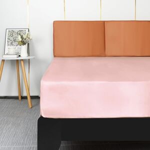 Lirex Drap-housse en satin, parure de lit luxueuse en polyester soyeux et doux avec poches profondes pour matelas, lit simple surdimensionné, rose clair - Publicité Lirex Drap-housse en satin, parure de lit luxueuse en polyester soyeux et doux avec poches profondes pour matelas, lit simple surdimensionné, rose clair - Publicité