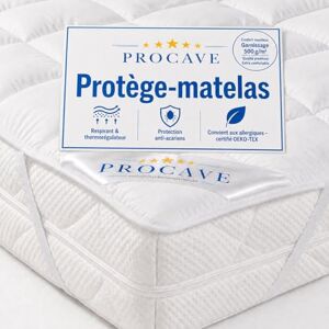 PROCAVE MICRO-COMFORT protège-matelas disponible dans des tailles différentes fabriqué en Allemagne Couvre-matelas en microfibre-polyester technologie Soft Touch convient également pour les lits boxspring et les matelas à eau 100x190 cm - Publicité PROCAVE MICRO-COMFORT protège-matelas disponible dans des tailles différentes fabriqué en Allemagne Couvre-matelas en microfibre-polyester technologie Soft Touch convient également pour les lits boxspring et les matelas à eau 100x190 cm - Publicité