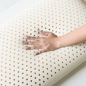 Talatex Oreiller en Latex Dunlop Naturel, Fermeté Moyenne Aide à Soulager les Douleurs du Cou et des Épaules, Soutien et Respirant Pour Dormeurs sur le Dos et sur le Côté, Taille Standard et Queen - Publicité Talatex Oreiller en Latex Dunlop Naturel, Fermeté Moyenne Aide à Soulager les Douleurs du Cou et des Épaules, Soutien et Respirant Pour Dormeurs sur le Dos et sur le Côté, Taille Standard et Queen - Publicité