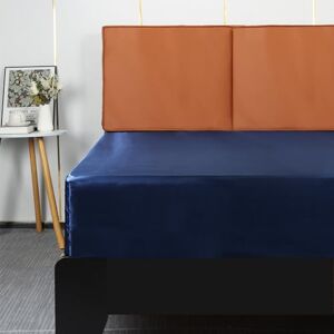 Lirex Drap-housse en satin, housse de matelas de luxe en polyester lisse et soyeux avec poches profondes, lit simple, bleu marine - Publicité Lirex Drap-housse en satin, housse de matelas de luxe en polyester lisse et soyeux avec poches profondes, lit simple, bleu marine - Publicité