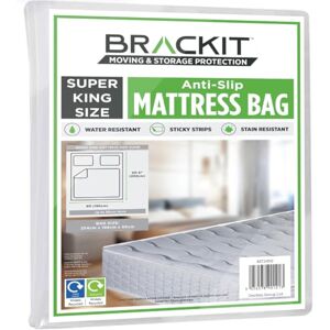 Brackit Super King Size – Sac de Matelas pour Le déménagement, Le Transport et Le Rangement – Autocollant – Imperméable – Facile à Installer – Housse de Matelas et protège-Matelas pour Le déménagement, Le - Publicité Brackit Super King Size – Sac de Matelas pour Le déménagement, Le Transport et Le Rangement – Autocollant – Imperméable – Facile à Installer – Housse de Matelas et protège-Matelas pour Le déménagement, Le - Publicité