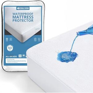 ACRALI HOME Protège-matelas 100 % imperméable pour petit lit double avec jupe très profonde de 40 cm, en coton éponge de qualité supérieure, hypoallergénique 122 x 190 cm Housse de matelas - Publicité ACRALI HOME Protège-matelas 100 % imperméable pour petit lit double avec jupe très profonde de 40 cm, en coton éponge de qualité supérieure, hypoallergénique 122 x 190 cm Housse de matelas - Publicité