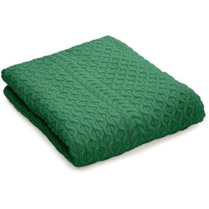 SAOL Jeté de lit en laine mérinos douce irlandaise Aran 236 x 198 cm (vert) - Publicité SAOL Jeté de lit en laine mérinos douce irlandaise Aran 236 x 198 cm (vert) - Publicité