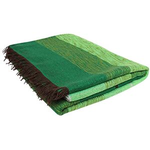 ESSENCE OF MOROCCO Jeté de lit marocain tissé à la main en coton, laine et soie Sabra 270 cm x 170 cm (vert) - Publicité ESSENCE OF MOROCCO Jeté de lit marocain tissé à la main en coton, laine et soie Sabra 270 cm x 170 cm (vert) - Publicité
