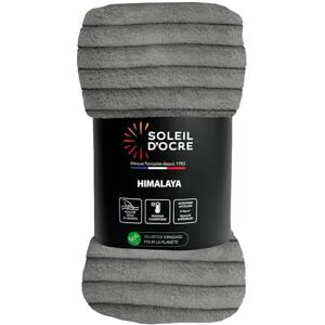 Soleil d'ocre , Couvre lit Flanelle et Velours 180x220 cm Himalaya Gris - Publicité Soleil d'ocre , Couvre lit Flanelle et Velours 180x220 cm Himalaya Gris - Publicité