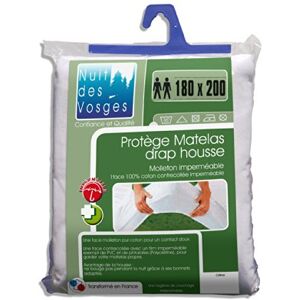 Nuit des Vosges 2035407 Céline Protège Matelas Imperméable Coton Blanc 180 x 200 cm - Publicité Nuit des Vosges 2035407 Céline Protège Matelas Imperméable Coton Blanc 180 x 200 cm - Publicité