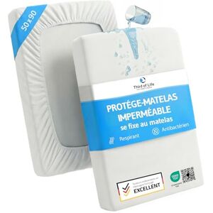 Third of Life Protège-Matelas Imperméable et Respirant Housse Hypoallergénique Protection Optimale Anti-Bactérien, Anti-Acarien et Anti-Moisissure Couverture de Matelas Hygiénique (50x90) - Publicité Third of Life Protège-Matelas Imperméable et Respirant Housse Hypoallergénique Protection Optimale Anti-Bactérien, Anti-Acarien et Anti-Moisissure Couverture de Matelas Hygiénique (50x90) - Publicité