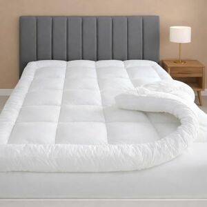 LOOMERIG Surmatelas en microfibre Premium de 10 cm/4 pouces pour lit simple – Surmatelas doux et moelleux avec piqûres en carré pour un confort amélioré (Simple – 90x190cm) - Publicité LOOMERIG Surmatelas en microfibre Premium de 10 cm/4 pouces pour lit simple – Surmatelas doux et moelleux avec piqûres en carré pour un confort amélioré (Simple – 90x190cm) - Publicité