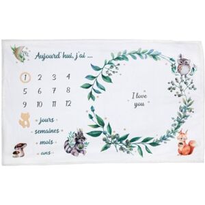 ATMOSPHERA CREATEUR D'INTERIEUR Atmosphera Couverture étape bébé Nature 120x80 cm Vert - Publicité ATMOSPHERA CREATEUR D'INTERIEUR Atmosphera Couverture étape bébé Nature 120x80 cm Vert - Publicité