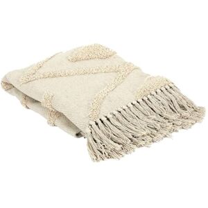 AltoBuy Plaid Jeté Ethnique Tufté 125x150cm Beige Formes Losanges - Publicité AltoBuy Plaid Jeté Ethnique Tufté 125x150cm Beige Formes Losanges - Publicité