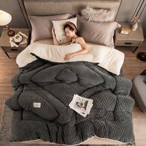 YWQJL Couverture Hiver Chaude Laine Edredon 220x240 Couette Chaude 1/2 Personnes Couverture Lestée Adulte Couette Polaire Hiver Couettes pour Lit sans Housse(#2,150x200cm/2.5kg) - Publicité YWQJL Couverture Hiver Chaude Laine Edredon 220x240 Couette Chaude 1/2 Personnes Couverture Lestée Adulte Couette Polaire Hiver Couettes pour Lit sans Housse(#2,150x200cm/2.5kg) - Publicité