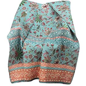 Greenland Home Fashions Greenland Home Jeté de lit, extérieur en Microfibre brossée 60%, 40% Polyester, garnissage Riche en Coton, Turquoise, 127 x 152 cm - Publicité Greenland Home Fashions Greenland Home Jeté de lit, extérieur en Microfibre brossée 60%, 40% Polyester, garnissage Riche en Coton, Turquoise, 127 x 152 cm - Publicité
