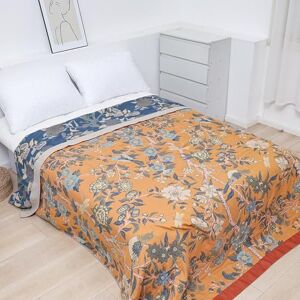 Snylcce Grande Couverture Double Face bohème 100% Coton Biologique, Couverture de lit et de canapé tissée à la Main 150x200cm, Birds in The Woods Orange - Publicité Snylcce Grande Couverture Double Face bohème 100% Coton Biologique, Couverture de lit et de canapé tissée à la Main 150x200cm, Birds in The Woods Orange - Publicité