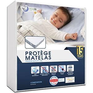 Dreamzie Protège Matelas 80x160 cm Imperméable Certifié Oeko TEX Alese en Coton Respirant avec 4 Coins Elastiques - Publicité Dreamzie Protège Matelas 80x160 cm Imperméable Certifié Oeko TEX Alese en Coton Respirant avec 4 Coins Elastiques - Publicité