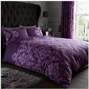 GC - GAVENO CAVAILIA - Violet - Damask Cotton-Polyester - Bedding Set - Publicité GC - GAVENO CAVAILIA - Violet - Damask Cotton-Polyester - Bedding Set - Publicité