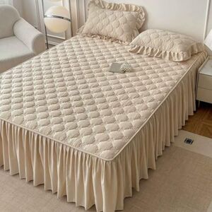 MTHGH Couvre-Lit À Volants,Couvre-lit avec Jupe, Drap-Housse À Volant, Drap De Lit avec Jupe,Drap-Housse Protège-Matelas(*4,180 * 200cm) - Publicité MTHGH Couvre-Lit À Volants,Couvre-lit avec Jupe, Drap-Housse À Volant, Drap De Lit avec Jupe,Drap-Housse Protège-Matelas(*4,180 * 200cm) - Publicité