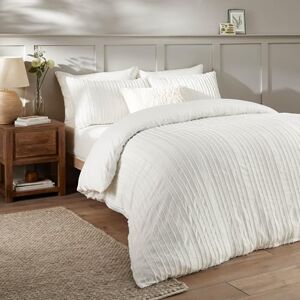 furn. Duvet Day Housse de Couette Harrison Stripe Design Minimaliste capitonné, Tissu Doux au Toucher et Finition Facile d'entretien (Blanc Double) - Publicité furn. Duvet Day Housse de Couette Harrison Stripe Design Minimaliste capitonné, Tissu Doux au Toucher et Finition Facile d'entretien (Blanc Double) - Publicité