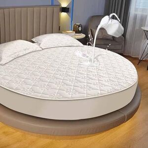 YWQJL Protege Matelas Drap-Housse Rond Protège Matelas Imperméable Housse Matelas Protection Matelas Doux Drap-Housse en Élastique Respirant(01,Diameter220cm) - Publicité YWQJL Protege Matelas Drap-Housse Rond Protège Matelas Imperméable Housse Matelas Protection Matelas Doux Drap-Housse en Élastique Respirant(01,Diameter220cm) - Publicité