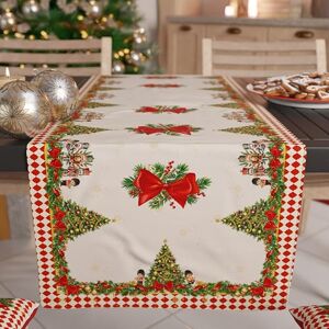 PETTI Artigiani Italiani - Élégant chemin de table de Noël - Décoration de Noël - 140 x 40 cm - Fabriqué en Italie - Publicité PETTI Artigiani Italiani - Élégant chemin de table de Noël - Décoration de Noël - 140 x 40 cm - Fabriqué en Italie - Publicité