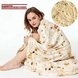 Marque Burrito Couverture à lancer - 47in, Tissu flanelle souple, Forme ronde alimentaire - Publicité Marque Burrito Couverture à lancer - 47in, Tissu flanelle souple, Forme ronde alimentaire - Publicité