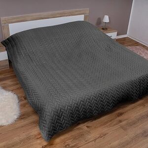 Bestlivings Couvre-lit XXL (220 x 240 cm) avec couche intermédiaire matelassée (anthracite) Certifié Öko-Tex 100 Couverture d'été matelassée Couette réversible - Publicité Bestlivings Couvre-lit XXL (220 x 240 cm) avec couche intermédiaire matelassée (anthracite) Certifié Öko-Tex 100 Couverture d'été matelassée Couette réversible - Publicité