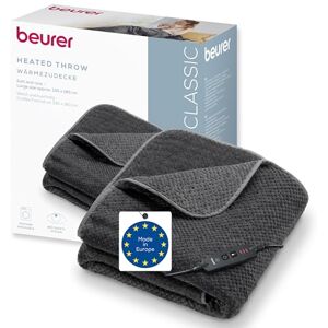 Beurer HD 65 couverture chauffante, couverture chauffante douillette avec 3 niveaux de température, avec arrêt automatique et système de sécurité, lavable en machine à 30 °C, made en Europe, gris - Publicité Beurer HD 65 couverture chauffante, couverture chauffante douillette avec 3 niveaux de température, avec arrêt automatique et système de sécurité, lavable en machine à 30 °C, made en Europe, gris - Publicité