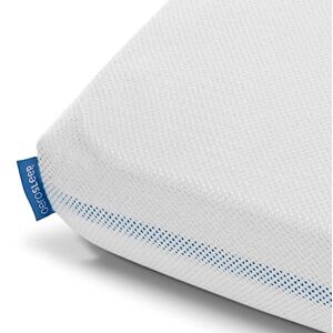AEROSLEEP SafeSleep Drap Housse Lit Bébé Respiration Optimale Régulation de la Chaleur Absorption de l'Humidité Lavable en Machine 100% PES 80 x 40 cm Blanc - Publicité
