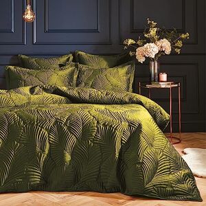Paoletti Palmeria King Size Quilted Duvet Set, Moss - Publicité Paoletti Palmeria King Size Quilted Duvet Set, Moss - Publicité
