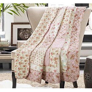 Cozyholy Couvre-lit Original 100% Coton Patchwork pour lit Double Queen Size Motif Floral Rose Couvre-lit réversible Vintage Shabby Chic Couverture matelassée pour canapé et canapé - Publicité Cozyholy Couvre-lit Original 100% Coton Patchwork pour lit Double Queen Size Motif Floral Rose Couvre-lit réversible Vintage Shabby Chic Couverture matelassée pour canapé et canapé - Publicité