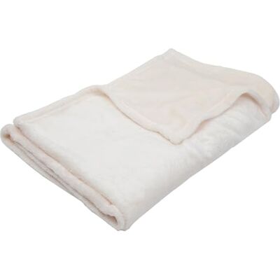 Couverture bébé BABYCALIN Ecru en flanelle - 75 x 100 Cm - Publicité Couverture bébé BABYCALIN Ecru en flanelle - 75 x 100 Cm - Publicité