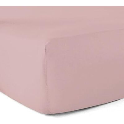 Le linge de Jules Drap-Housse 100% Coton 57 Fils Rose Poudré 140 x 190 cm Bonnet 30 cm - Publicité Le linge de Jules Drap-Housse 100% Coton 57 Fils Rose Poudré 140 x 190 cm Bonnet 30 cm - Publicité