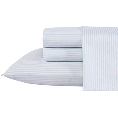Laura Ashley Home Parure de lit en Satin de Coton Doux – Décoration d'intérieur élégante, Lisse et Respirante (Bleu Ramona, Grand lit) - Publicité Laura Ashley Home Parure de lit en Satin de Coton Doux – Décoration d'intérieur élégante, Lisse et Respirante (Bleu Ramona, Grand lit) - Publicité