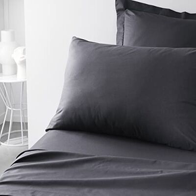 TODAY Essential Lot de 2 Taies d'oreillers 50X70 cm 100% Coton Uni, Fusain - Publicité TODAY Essential Lot de 2 Taies d'oreillers 50X70 cm 100% Coton Uni, Fusain - Publicité