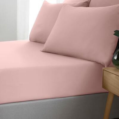 Catherine Lansfield So Soft Drap-Housse Infroissable Super King Rose pâle - Publicité Catherine Lansfield So Soft Drap-Housse Infroissable Super King Rose pâle - Publicité